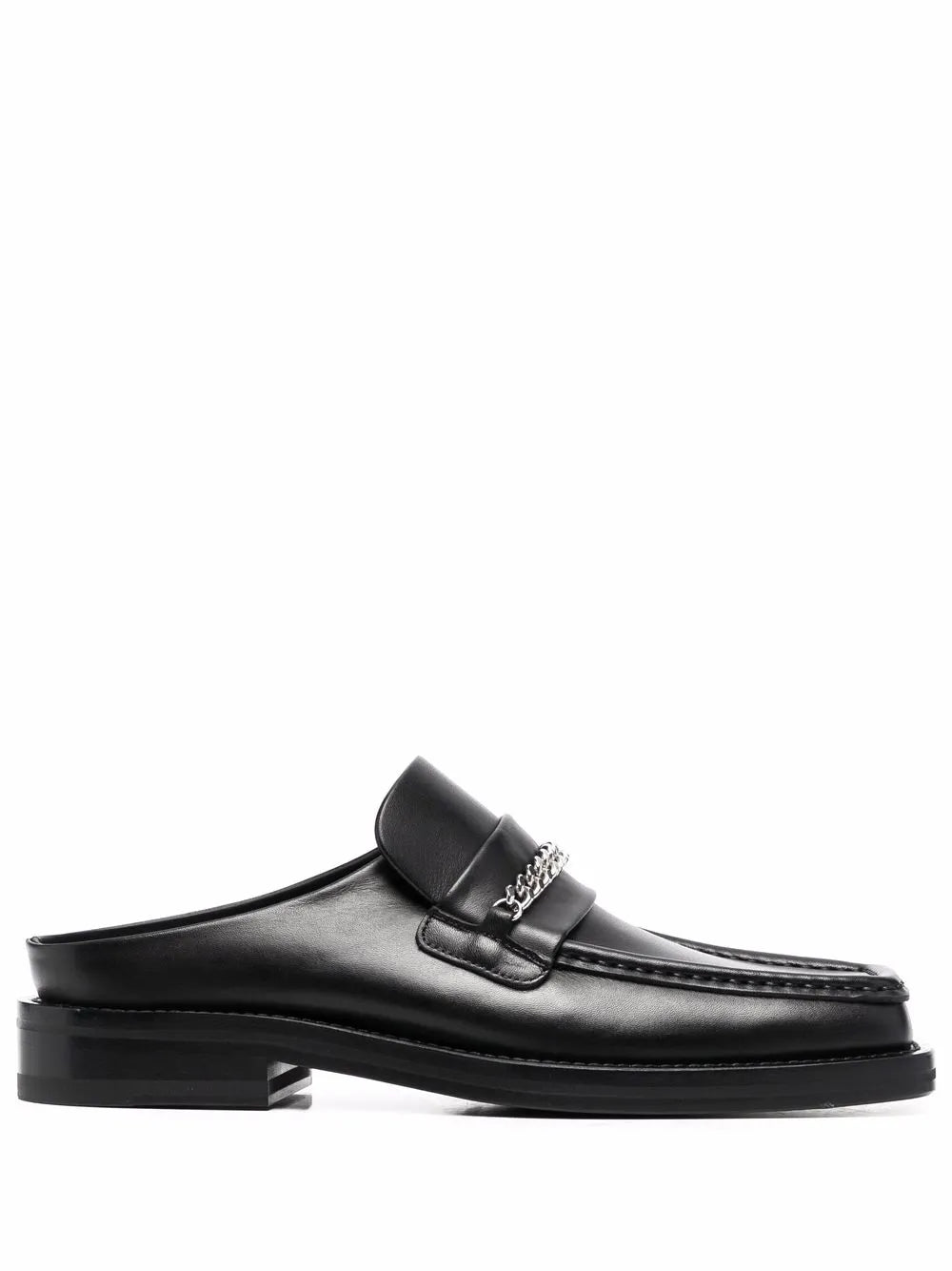 Martine Rose square-toe leather loafers