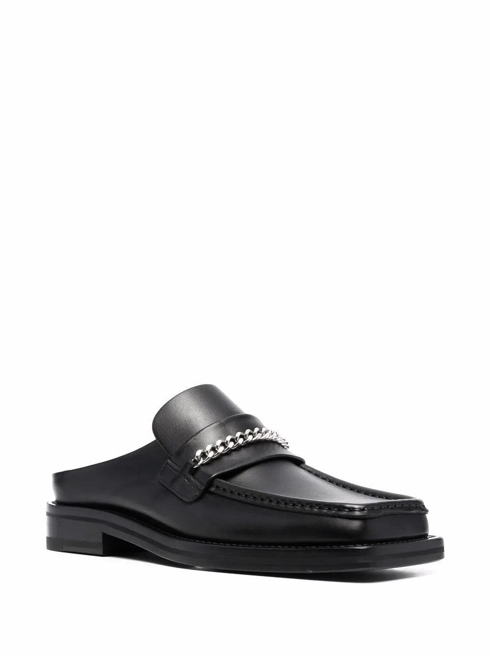 Martine Rose square-toe leather loafers