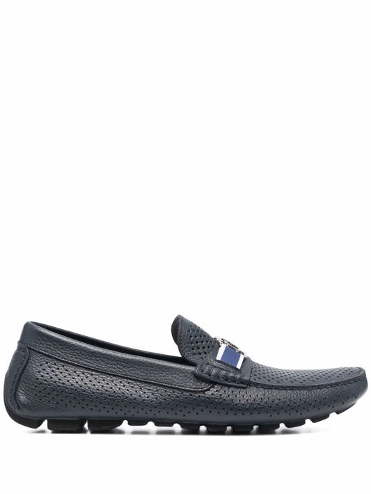Casadei perforated leather loafers