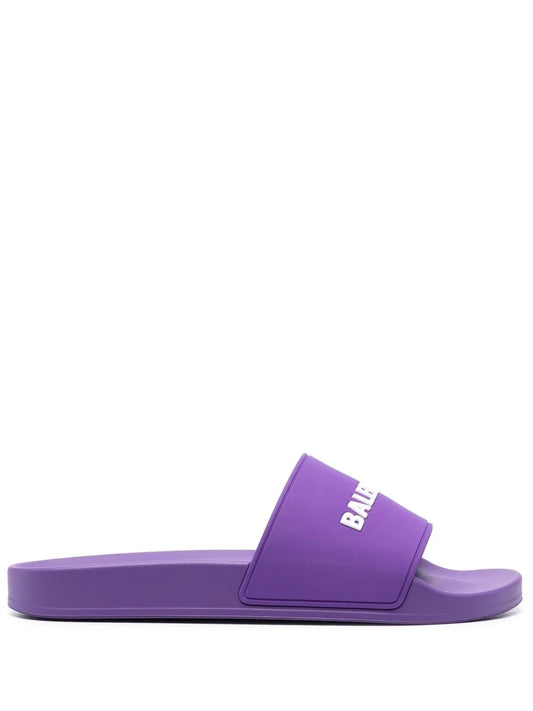 Balenciaga logo-print pool slides