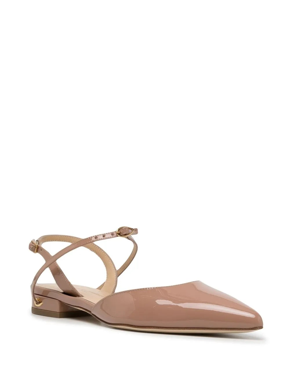 Jennifer Chamandi heeled leather ballerina shoes