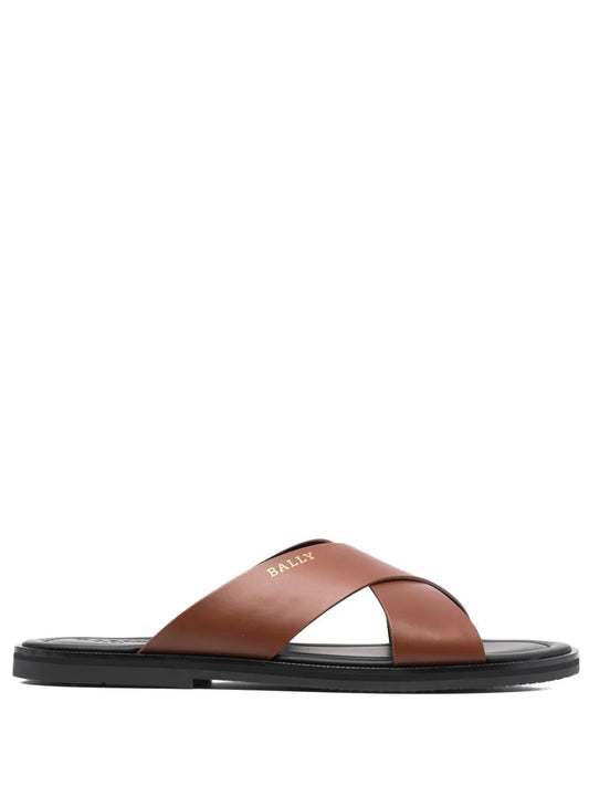 Bally crossover-straps leather sandals 