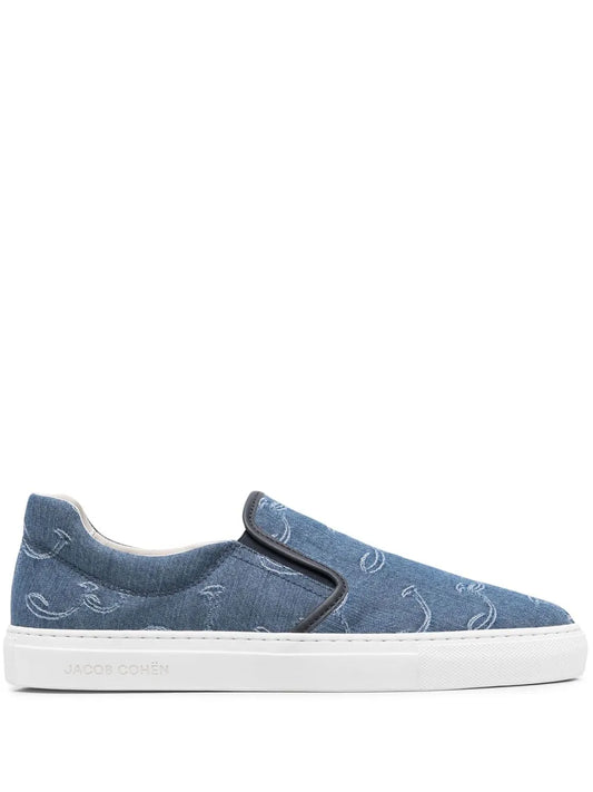 Jacob Cohën embroidered-logo denim sneakers