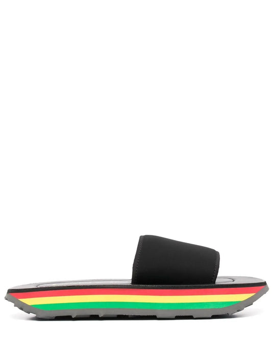 Lanvin rainbow-print sole slides