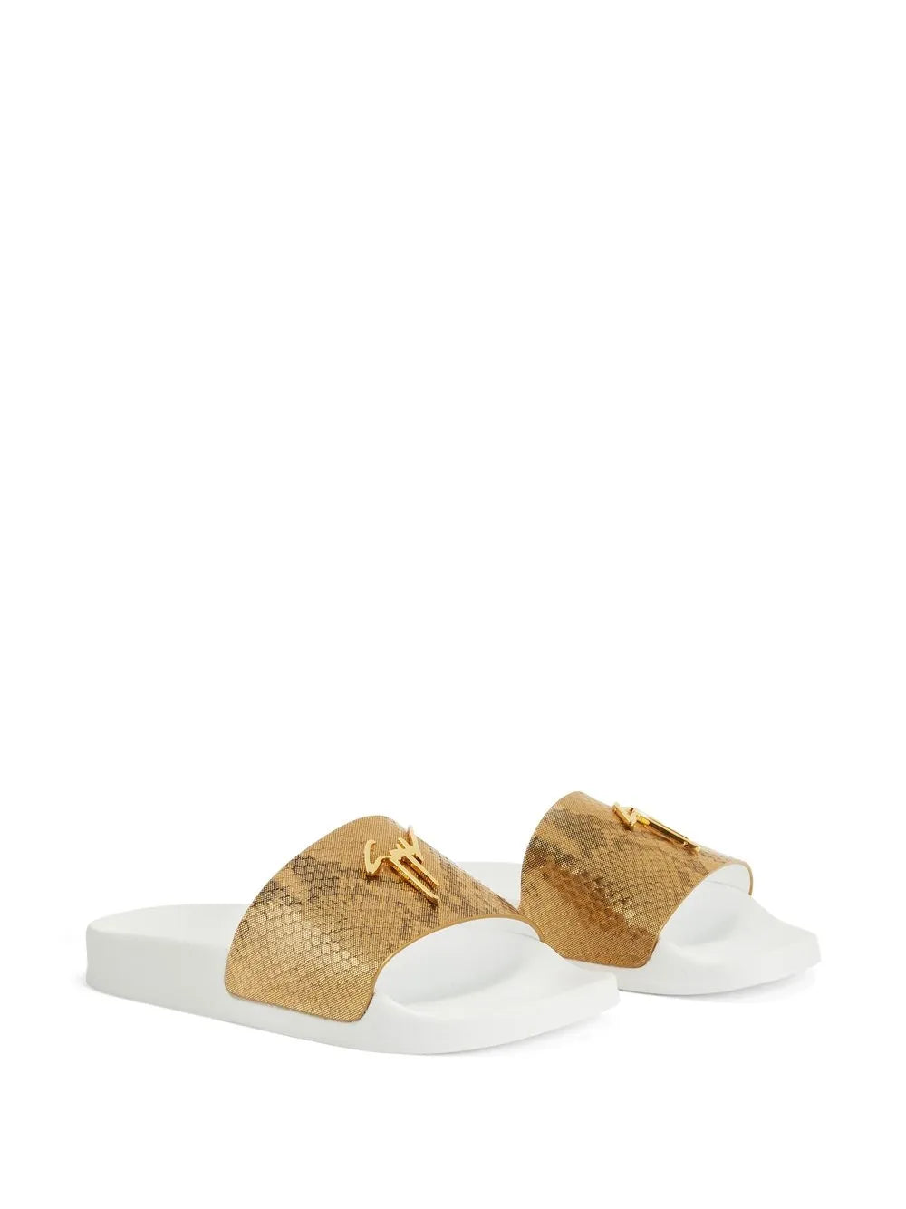 Giuseppe Zanotti Brett snakeskin-effect slides
