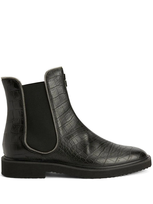 Giuseppe Zanotti crocodile-effect leather ankle boots