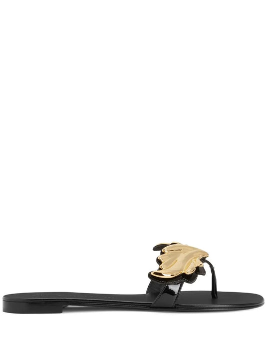 Giuseppe Zanotti Cruel flat leather flip-flops