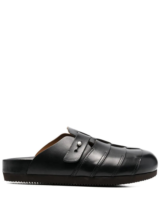 Buttero woven-panelled clog sandals