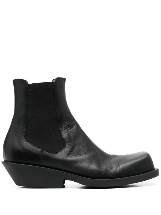 Marni square-toe leather ankle boots