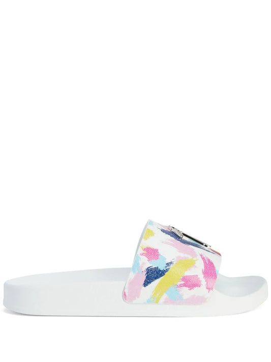 Giuseppe Zanotti Brett brushstroke-print slides
