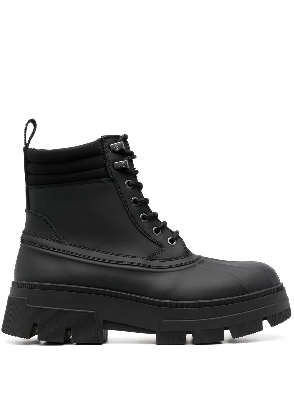 Calvin Klein lace-up combat Chelsea boots