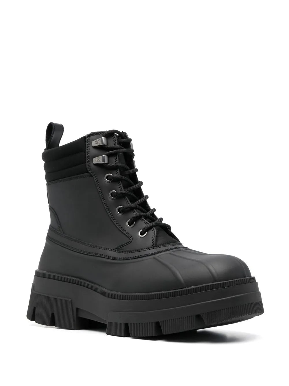 Calvin Klein lace-up combat Chelsea boots