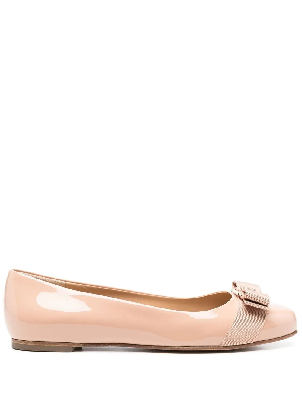 Ferragamo Varina patent leather ballerina shoes 