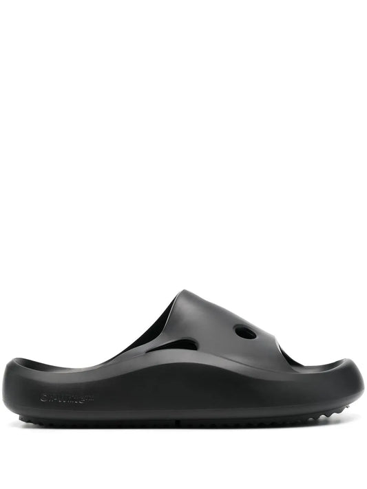 Off-White hole-effect rubber slides