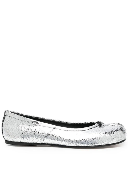 Maison Margiela Tabi mirror-effect ballerina shoes