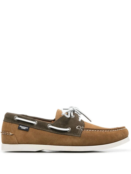 Hackett two-tone suede boat shoes