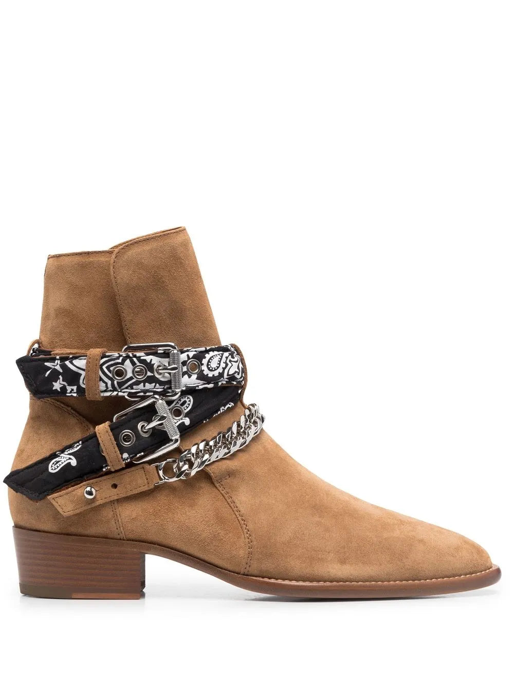 AMIRI bandana-trimmed ankle boots