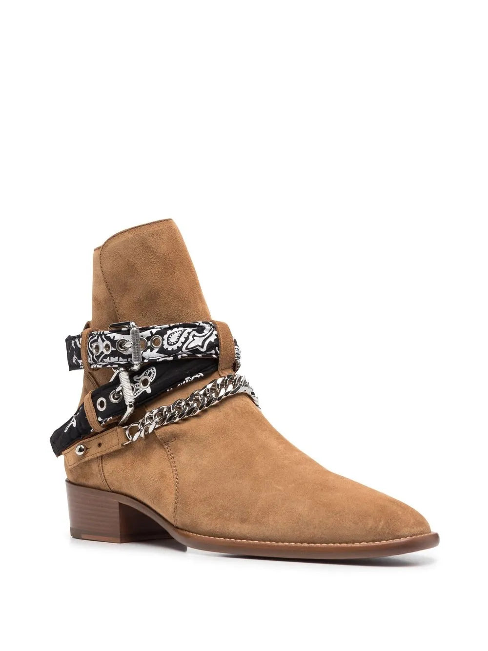 AMIRI bandana-trimmed ankle boots