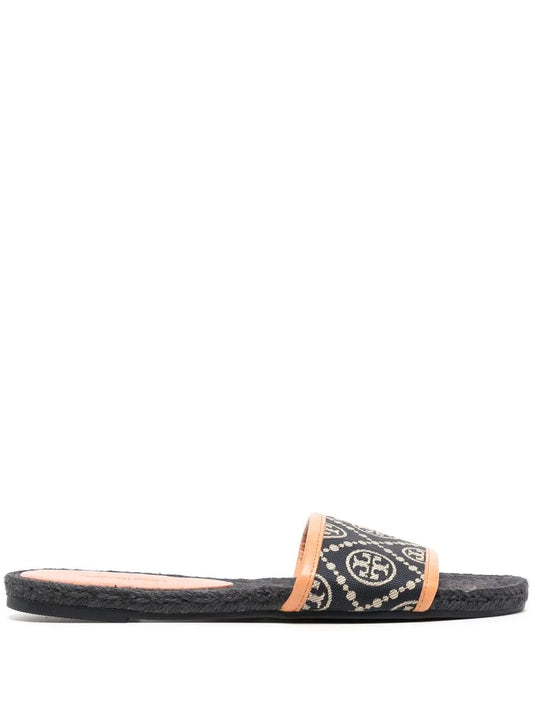 Tory Burch monogram flat slides 