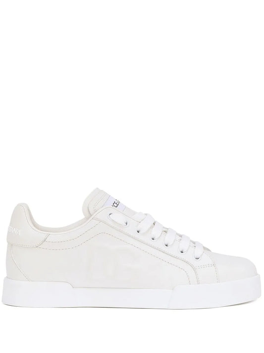 Dolce & Gabbana Portofino logo-embossed leather sneakers