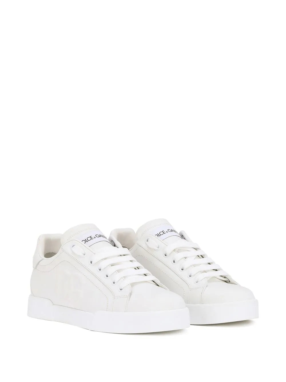 Dolce & Gabbana Portofino logo-embossed leather sneakers
