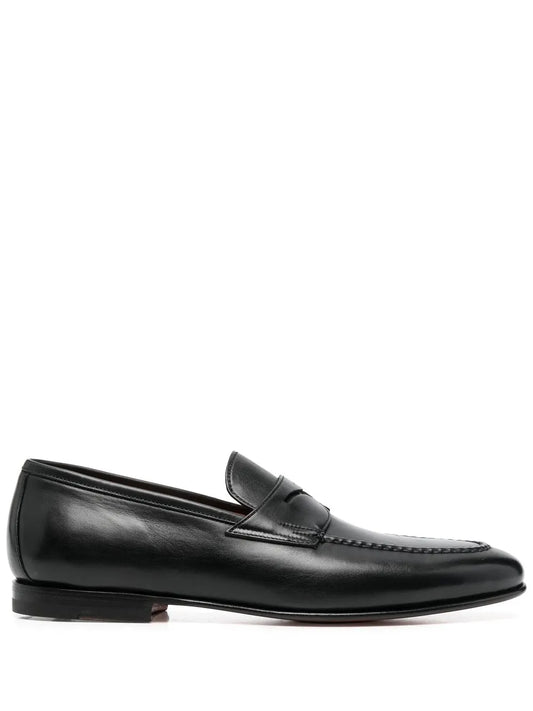Santoni Penny leather loafers