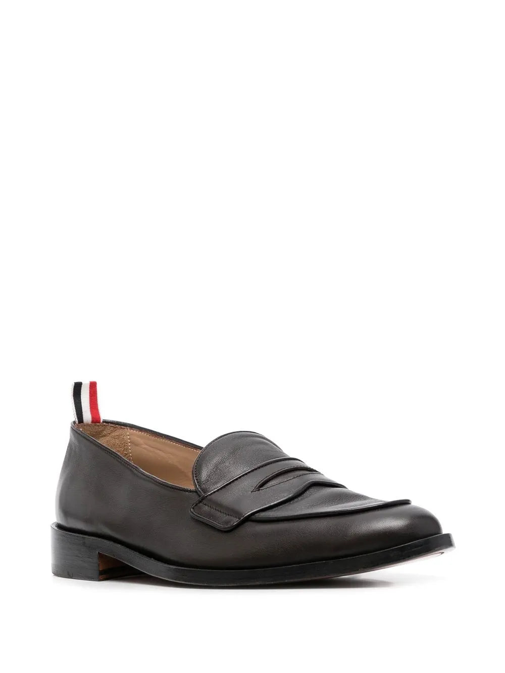 Thom Browne grosgrain-loop trim loafers