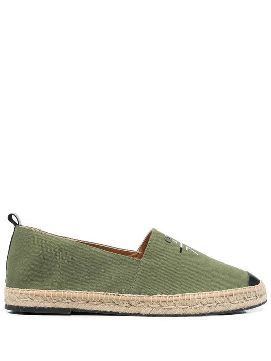 Philipp Plein logo-print leather-trim espadrilles