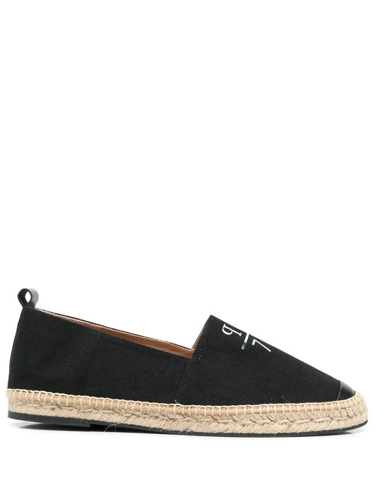 Philipp Plein logo-print leather-trim espadrilles