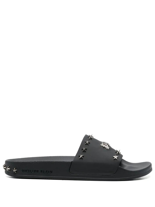 Philipp Plein Gothic Plein studded slides
