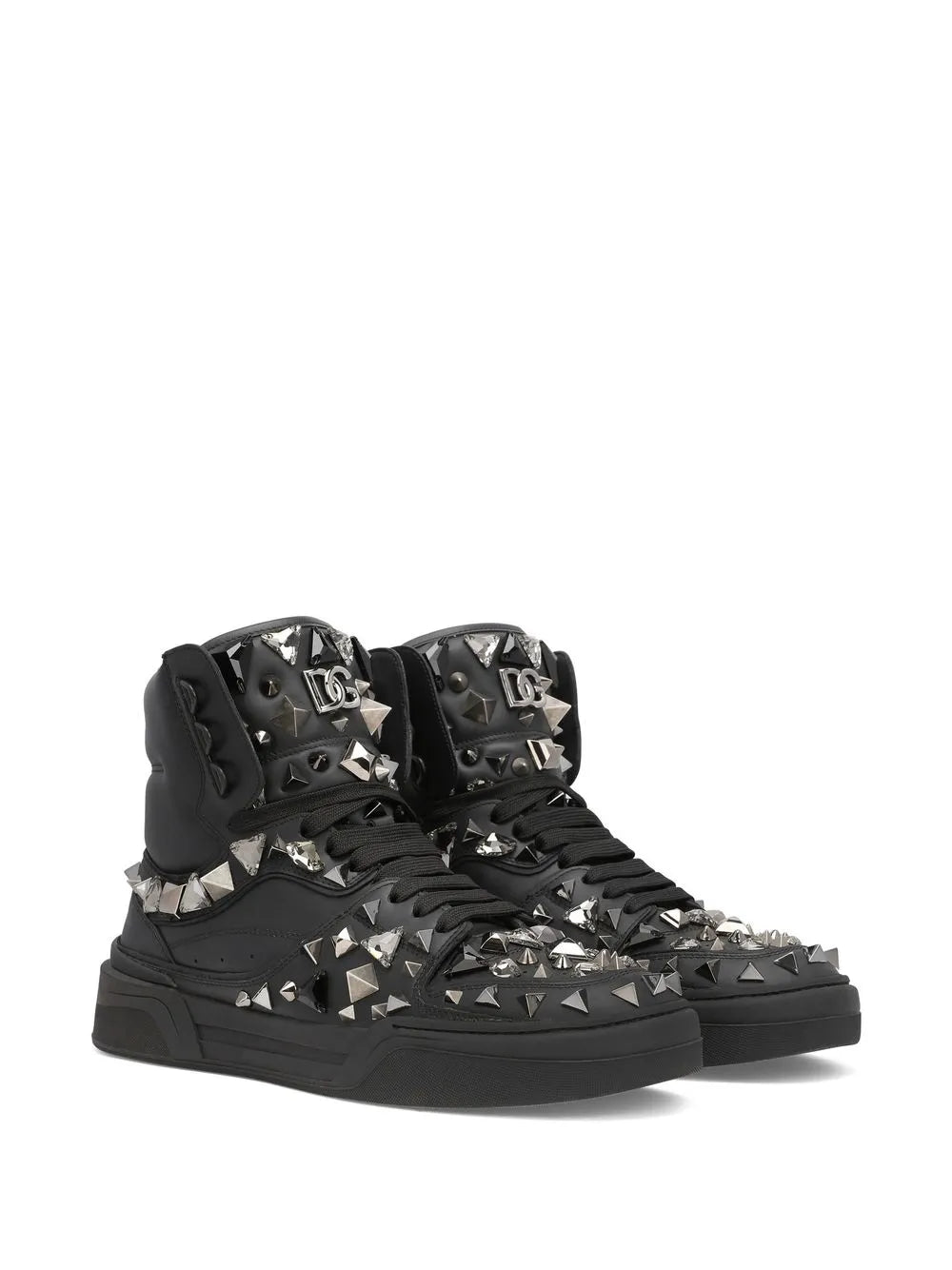 Dolce & Gabbana DG logo studded high-top sneakers