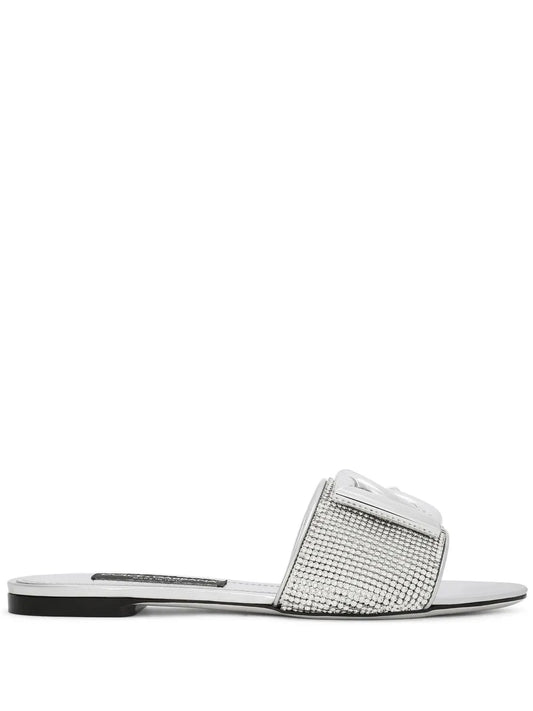 Dolce & Gabbana DG-logo crystal mesh sandals