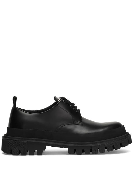 Dolce & Gabbana logo-plaque detail Derby shoes