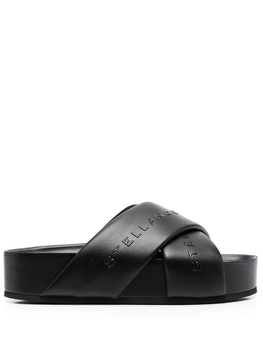 Stella McCartney logo-strap flatform sandals
