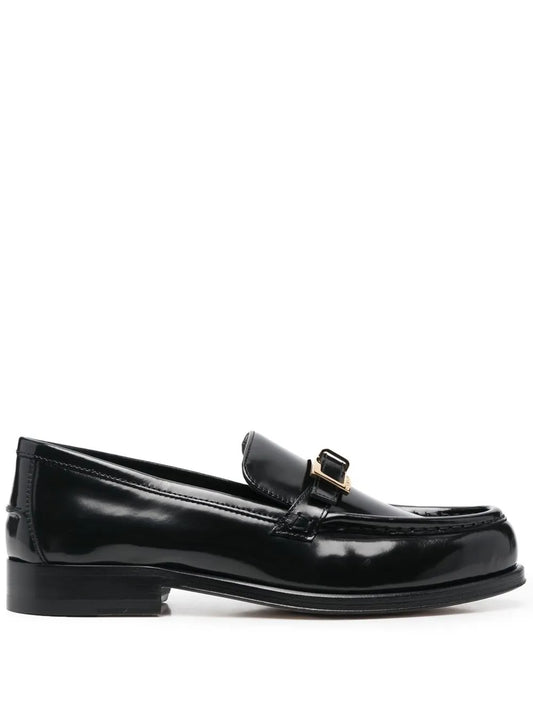 Sergio Rossi buckled leather moccasin loafers
