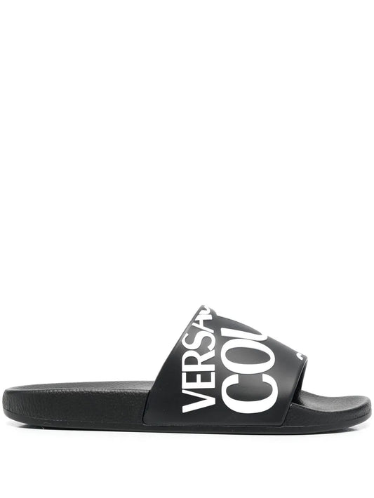 Versace Jeans Couture logo-print pool slides
