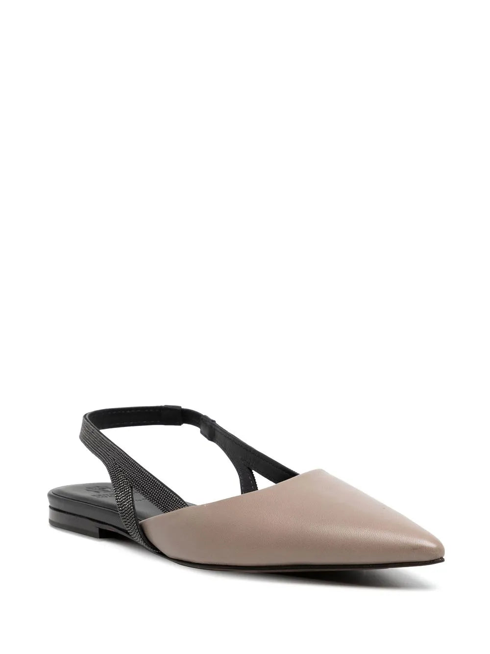 Brunello Cucinelli sling-back leather ballerina shoes