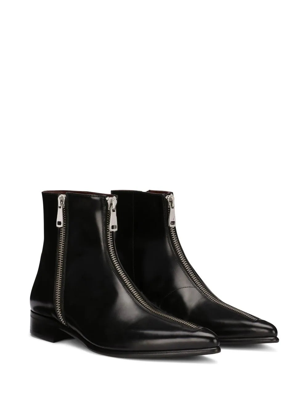 Dolce & Gabbana leather zip-detail ankle boots