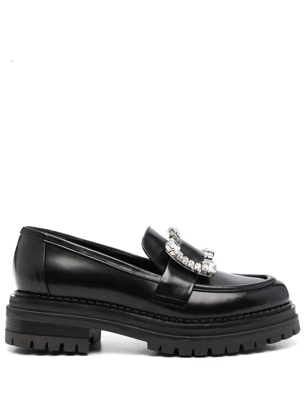 Sergio Rossi crystal embellished chunky-sole  loafers