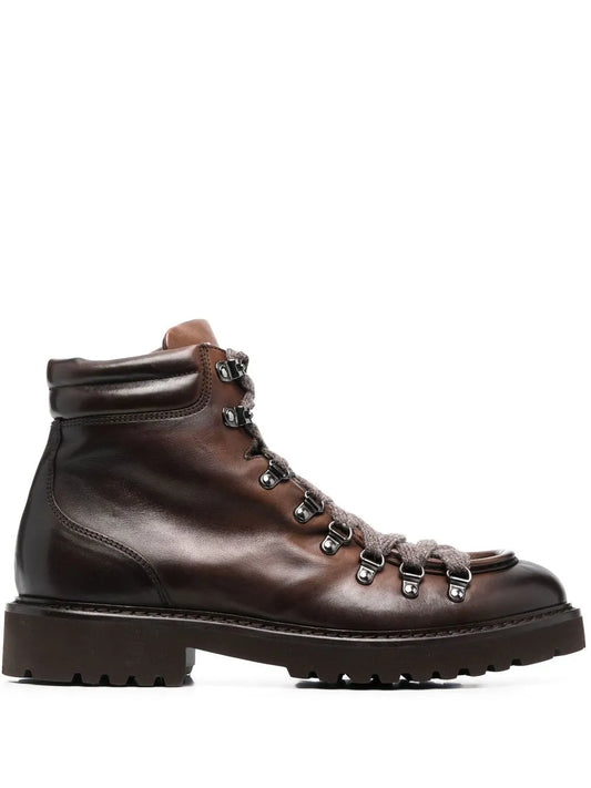 Doucal's ankle lace-up fastening boots