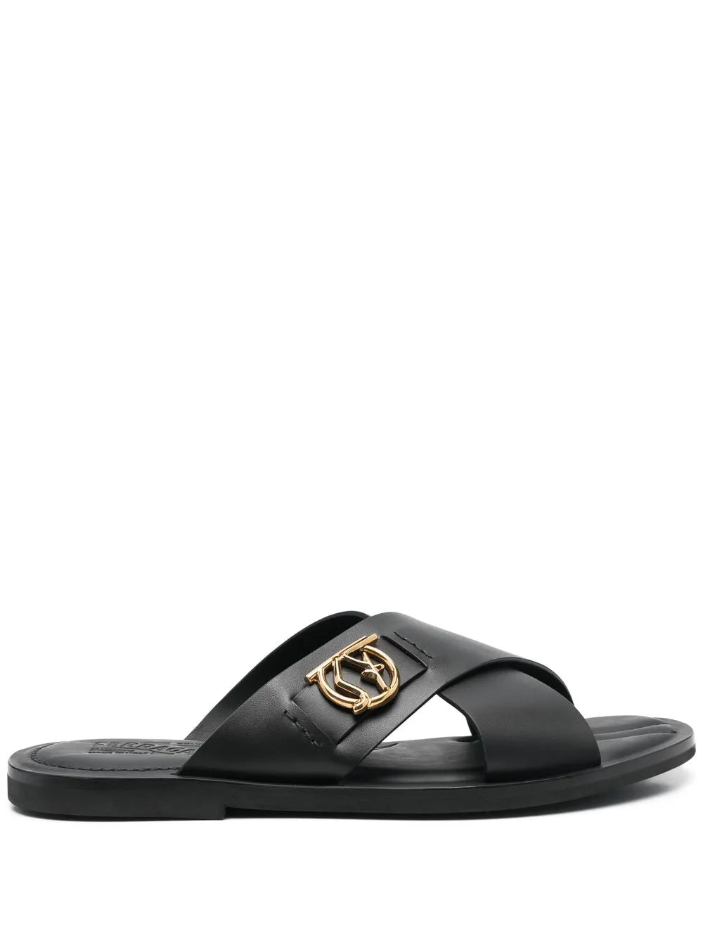 Ferragamo logo-plaque leather sandals