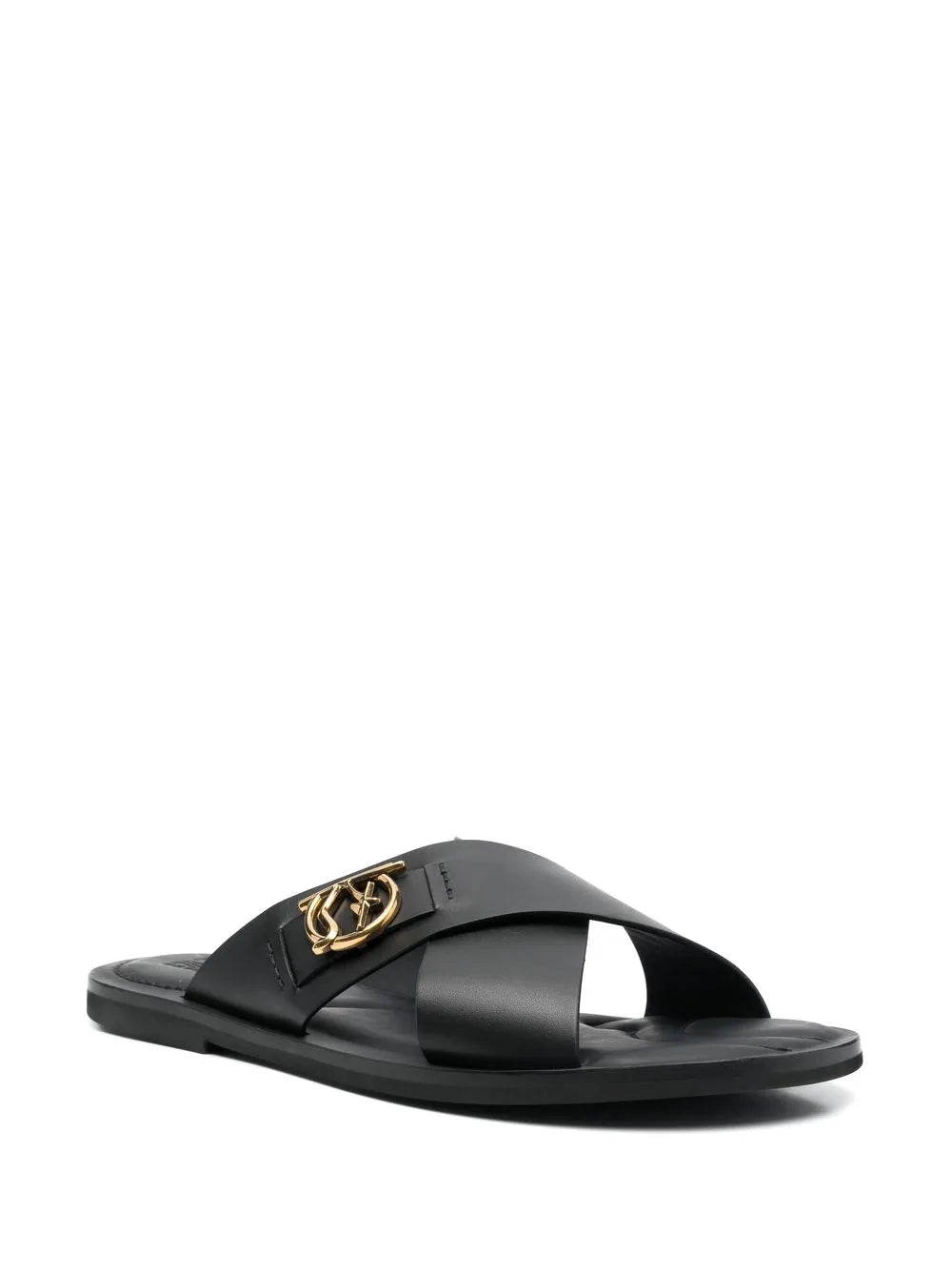 Ferragamo logo-plaque leather sandals