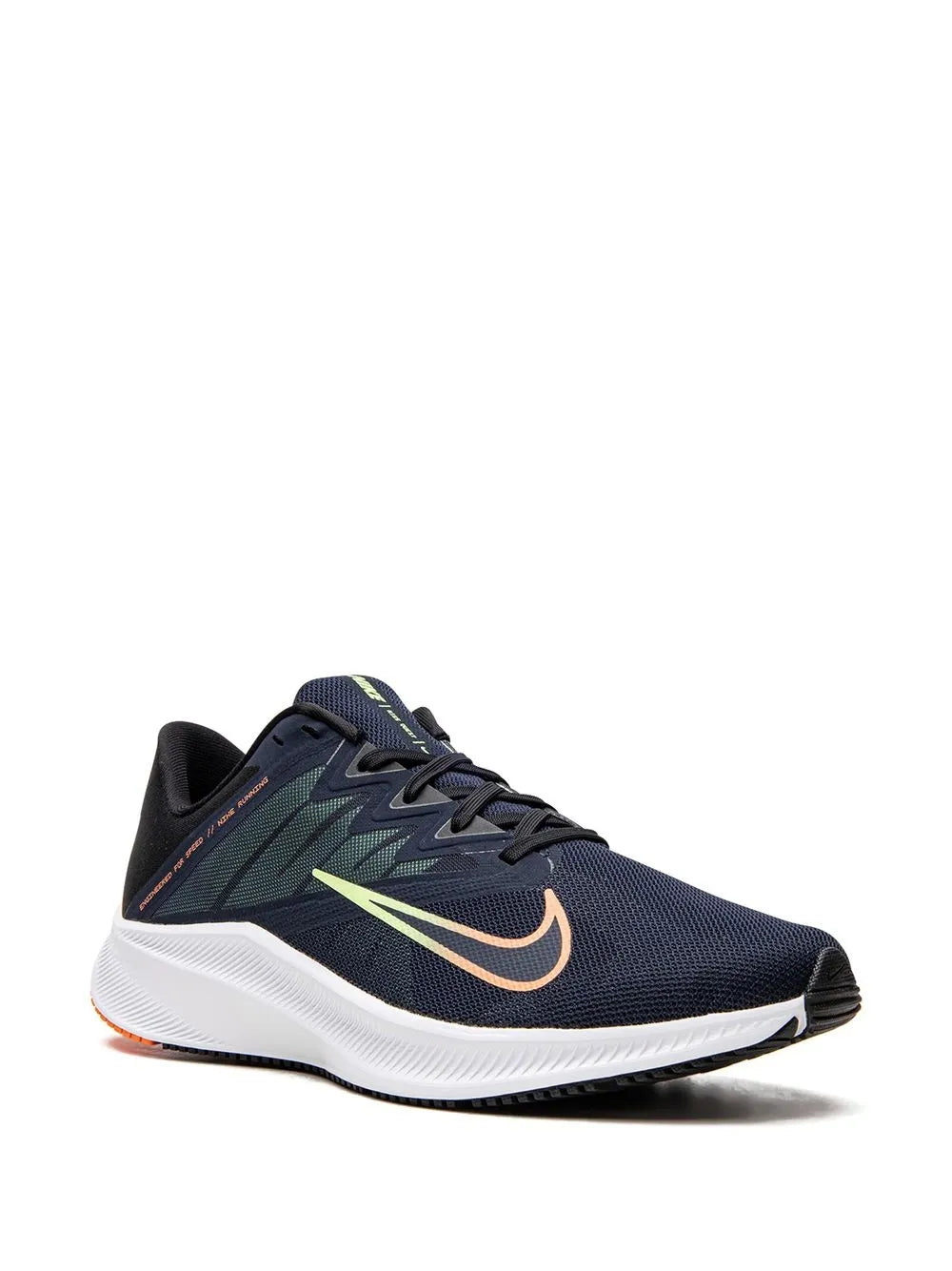 Nike Quest 3 "Obsidian/Black/Lime Glow/Atomic Orange" sneakers