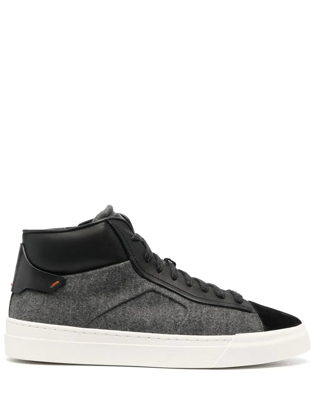 Santoni panelled high-top sneakers