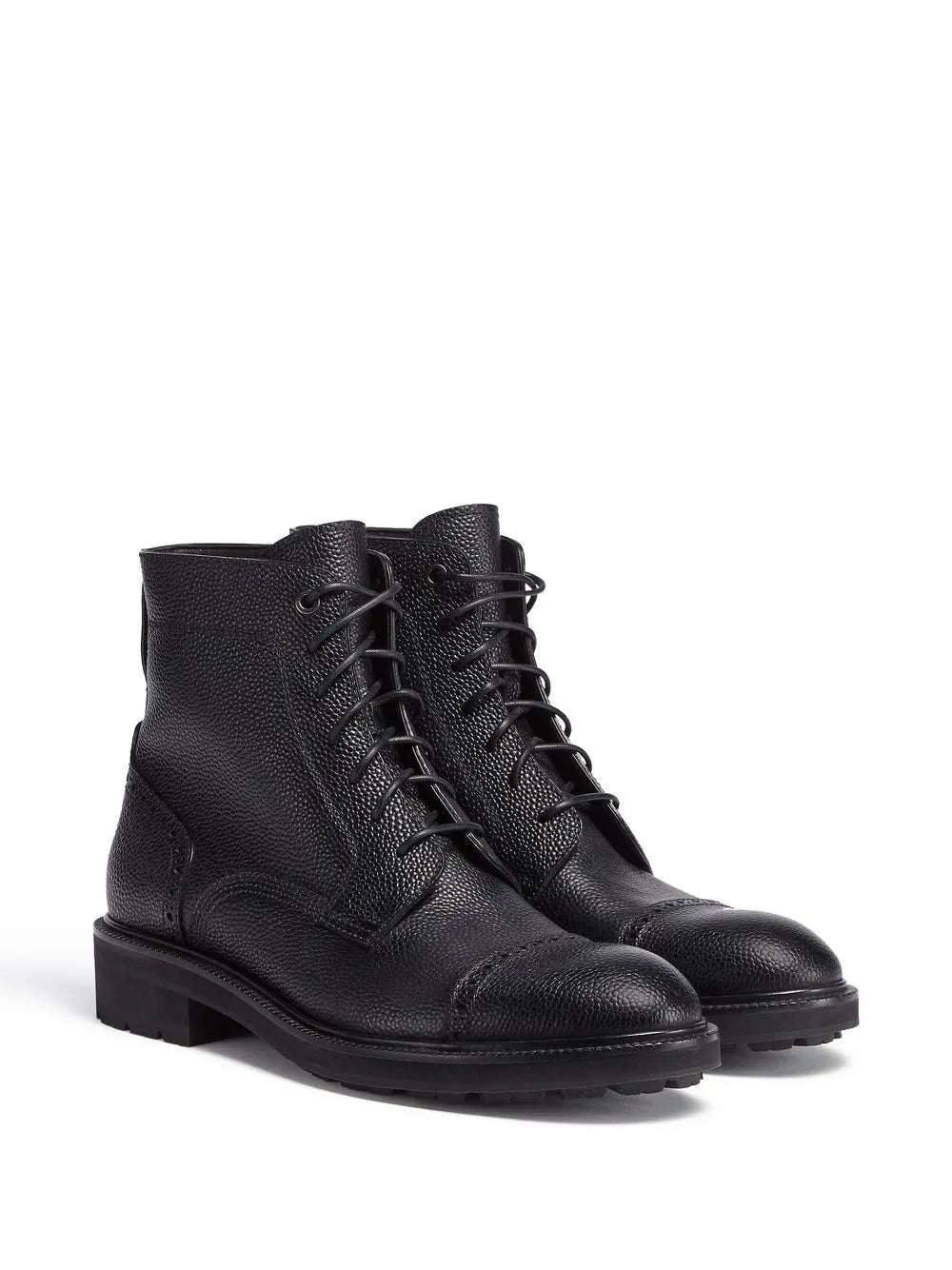 Zegna Arezzo leather ankle boots