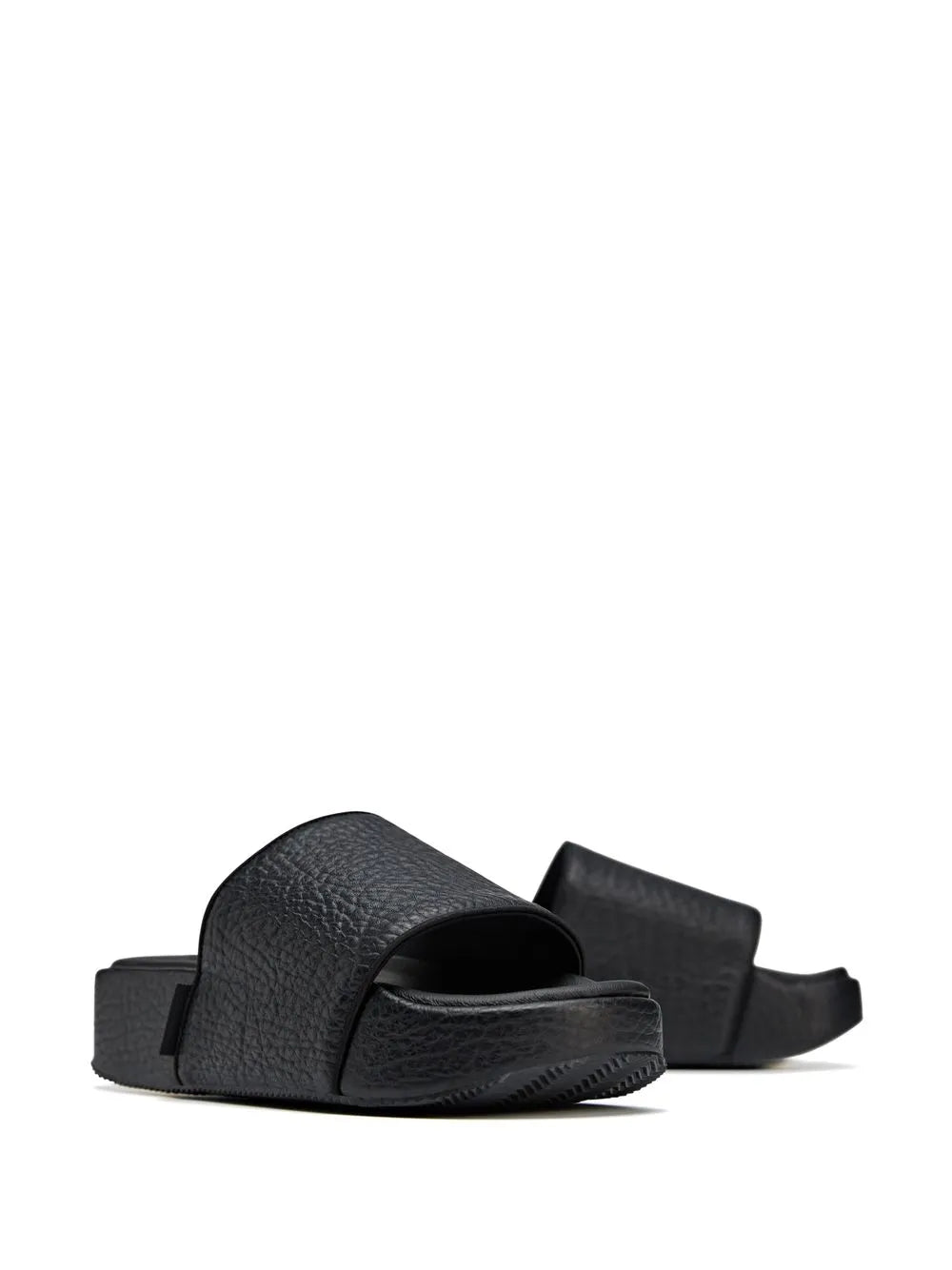 Y-3 pebbled open-toe slides