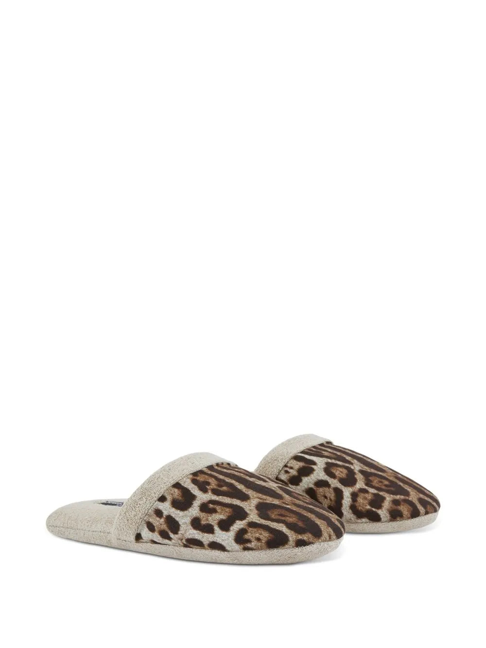 Dolce & Gabbana leopard-print terry slippers