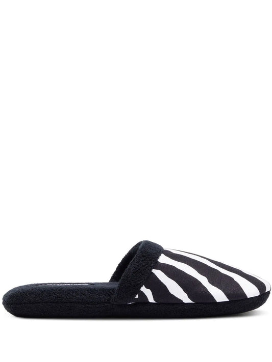 Dolce & Gabbana zebra-print terry-cloth slippers