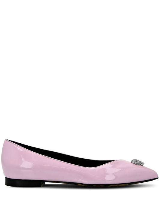 Philipp Plein Skull-charm ballerina shoes