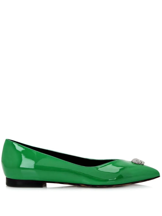 Philipp Plein Skull-charm ballerina shoes